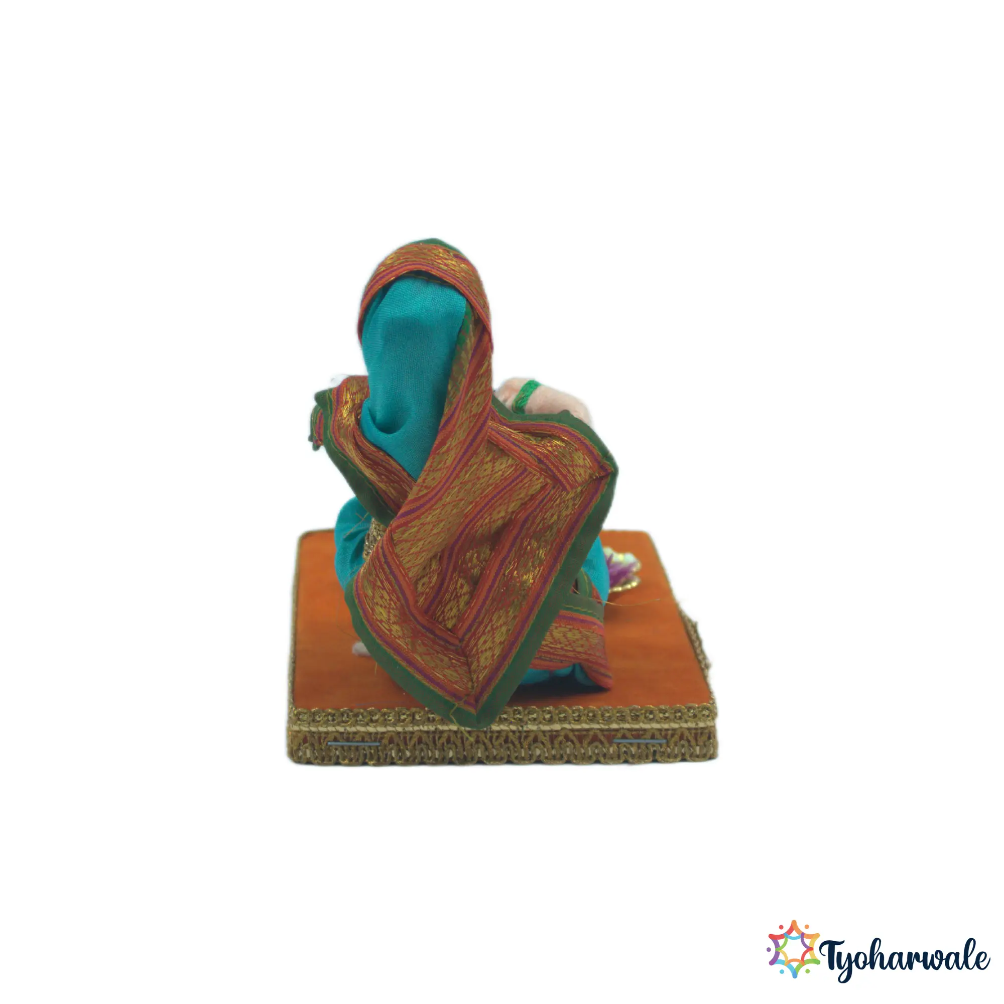 Lady Doing Pooja of Shivalinga Setup for Rukhwat (शिवलिंग पूजा) | shivalinga pooja figurine | traditional pooja setup Religious Miniature