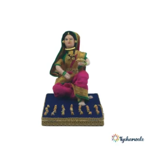 Lady Making Sandage Setup for Rukhwat (सांडगे बनवणारी स्त्री) | sandage making figurine for Wedding Display | traditional food preparation Miniature for Cultural Rukhwat