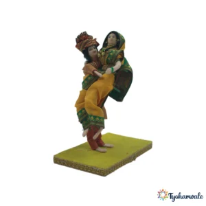 Jejuri Darshan Rukwat Figurine | Maharashtrian Wedding Ritual Display | Marathi Lagna Cultural Scene Showpiece for Bridal Rukwat Setup