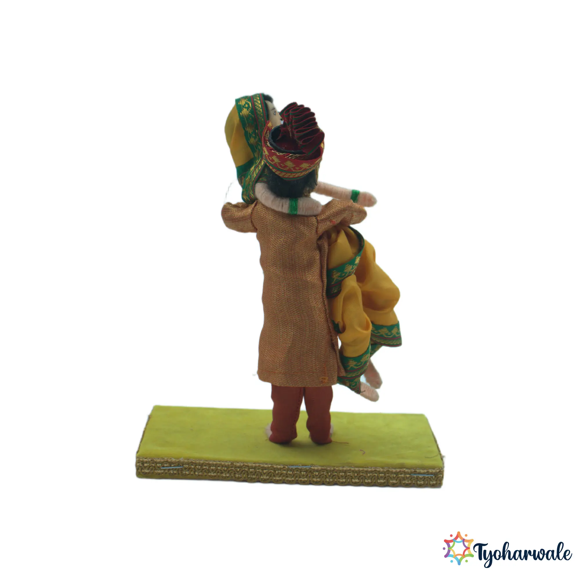 Jejuri Darshan Rukwat Figurine | Maharashtrian Wedding Ritual Display | Marathi Lagna Cultural Scene Showpiece for Bridal Rukwat Setup