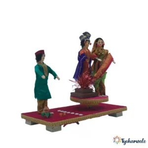 Saptapadi Setup for Wedding Rukwat | 11 Inches | Hindu wedding ritual Miniature for Cultural Display