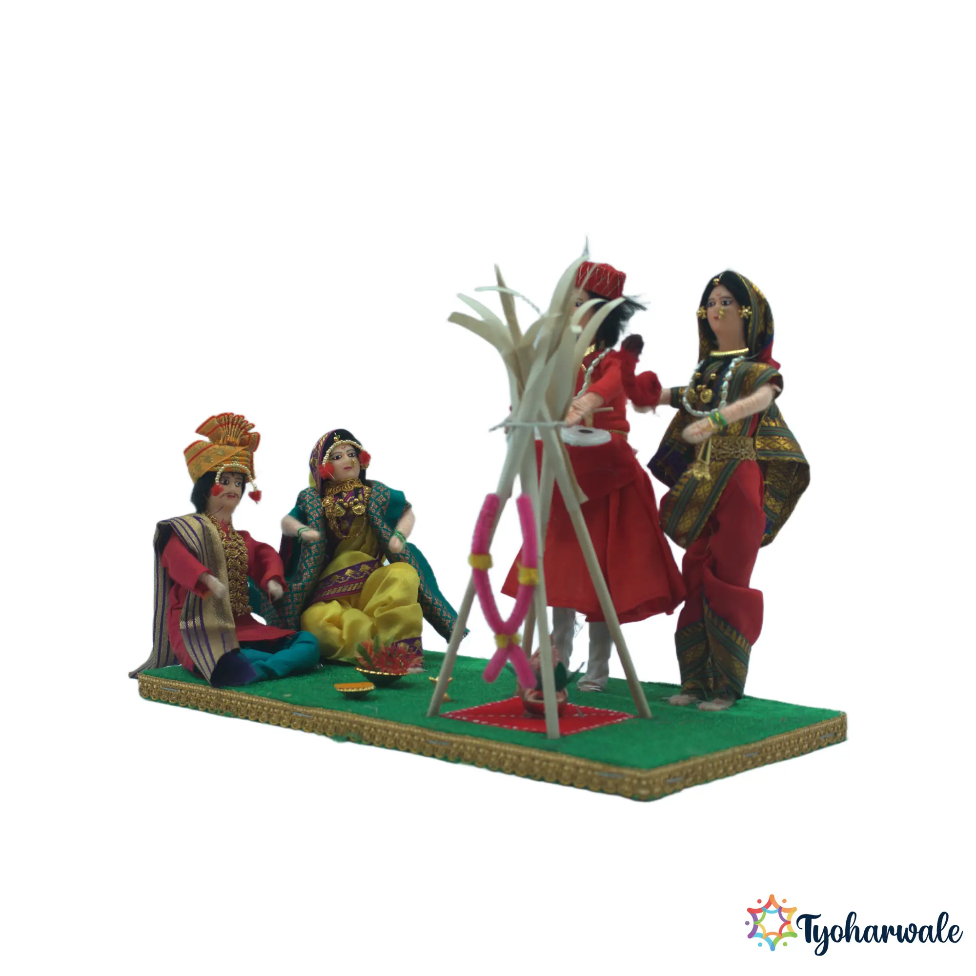 Jagrangondhal Setup for Wedding Rukwat | jagrangondhal setup | devotional ritual decor Cultural Miniature