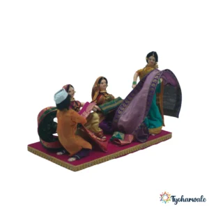 Basta Setup for Rukhwat (बस्ता) | Traditional Wedding Setup Ritual Miniature for Cultural Display and Wedding Decoration |