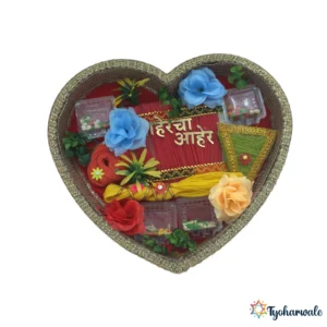 Rukhwat Decorative Platter (रुखवत थाळी) | Traditional Wedding Rukhwat Setup | Mahercha Aherset | Marriage Ritual Display | Cultural Ceremony Platter