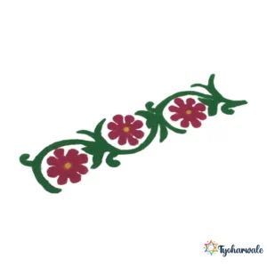 Floral Vel Rangoli Design | Handmade Reusable Rangoli for Diwali & Festivals and Home Entrance |