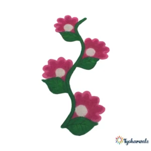 Flower Vel Rangoli Design | Floral Border Rangoli for Diwali Decoration | Reusable Floor Rangoli for Home Entrance, Festivals & Pooja Use |