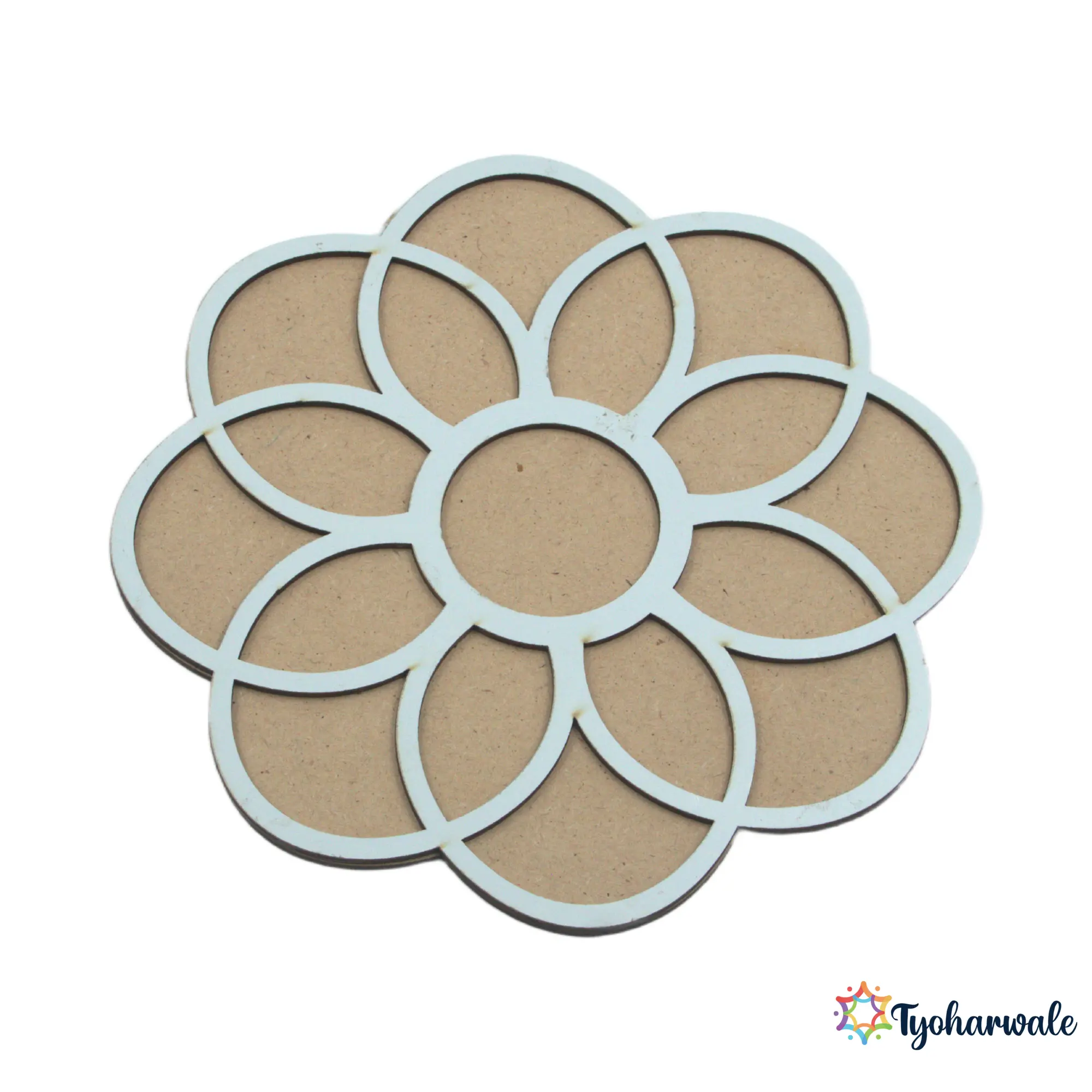 Circular Rangoli Design Board | Reusable Rangoli Base for Home Entrance & Pooja Room | Diwali & Festive Decoration |