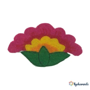 Flower Rangoli Design | For Home Decoration, Diwali, Navratri & Pooja | Reusable Rangoli Decor for Festivals & Temple Entrances |