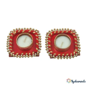 Tealight Candle Set | Traditional Decorative Festival Holders | for Diwali, Pooja, Home Decor and Office |