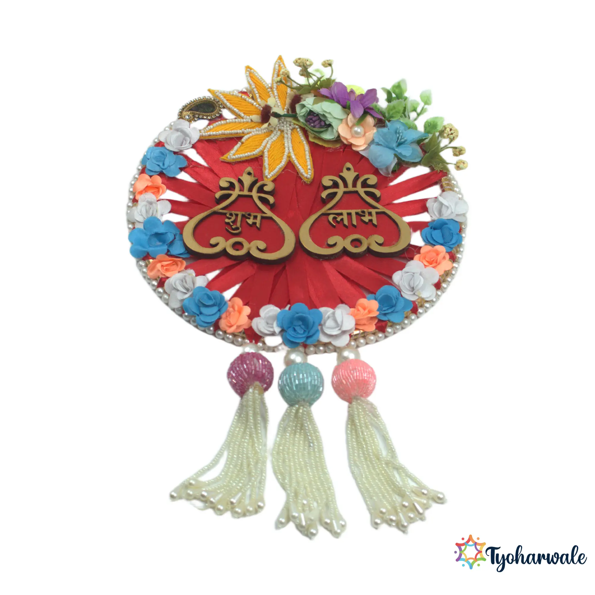 Shubh Labh Hanging | Decorative Door Hanging for Festival, Gifting, Diwali, Pooja & Home Entrance | Traditional Design Wall Hanging |