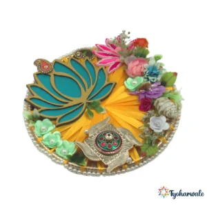 Lotus Design with Swastik Holder | For Home Decor, Temple, Diwali Decoration & Festivals |