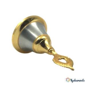 Bell with Peacock Feather Design | Traditional Pooja Bell for Home Temple & Festive Decor |