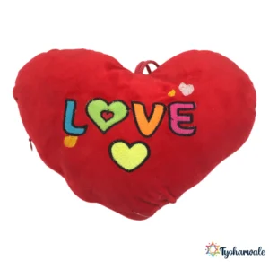 Soft Love Heart Shape Soft Cushion Pillow Toy | Valentine’s Day Gift Pillow with Love Text | Washable Heart Cushion for Couples & Romantic Decor |