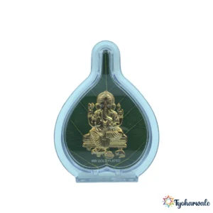 Gold Plated Ganpati Frame | Lord Ganesha Photo for Home Mandir Ganpati & Office Desk Ganesh Frame | Religious Gift for Diwali, Navratri or Housewarming |