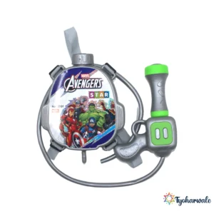 Superhero Team Backpack Holi Water Tank Gun for Kids | Action Theme Festival Spray Gun Toy | Outdoor Colour Play