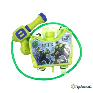 Superhero Backpack Holi Water Tank Gun for Kids | Large Capacity Action Theme Festival Spray Toy | Outdoor Colour Play