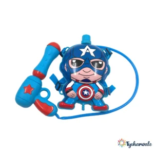 Shield Style Superhero Backpack Holi Water Tank Gun for Kids | Action Theme Festival Spray Toy | Outdoor Colour Play |