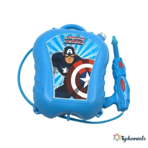 Shield Style Superhero Backpack Holi Water Tank Gun for Kids | Action Theme Festival Spray Toy | Outdoor Colour Play