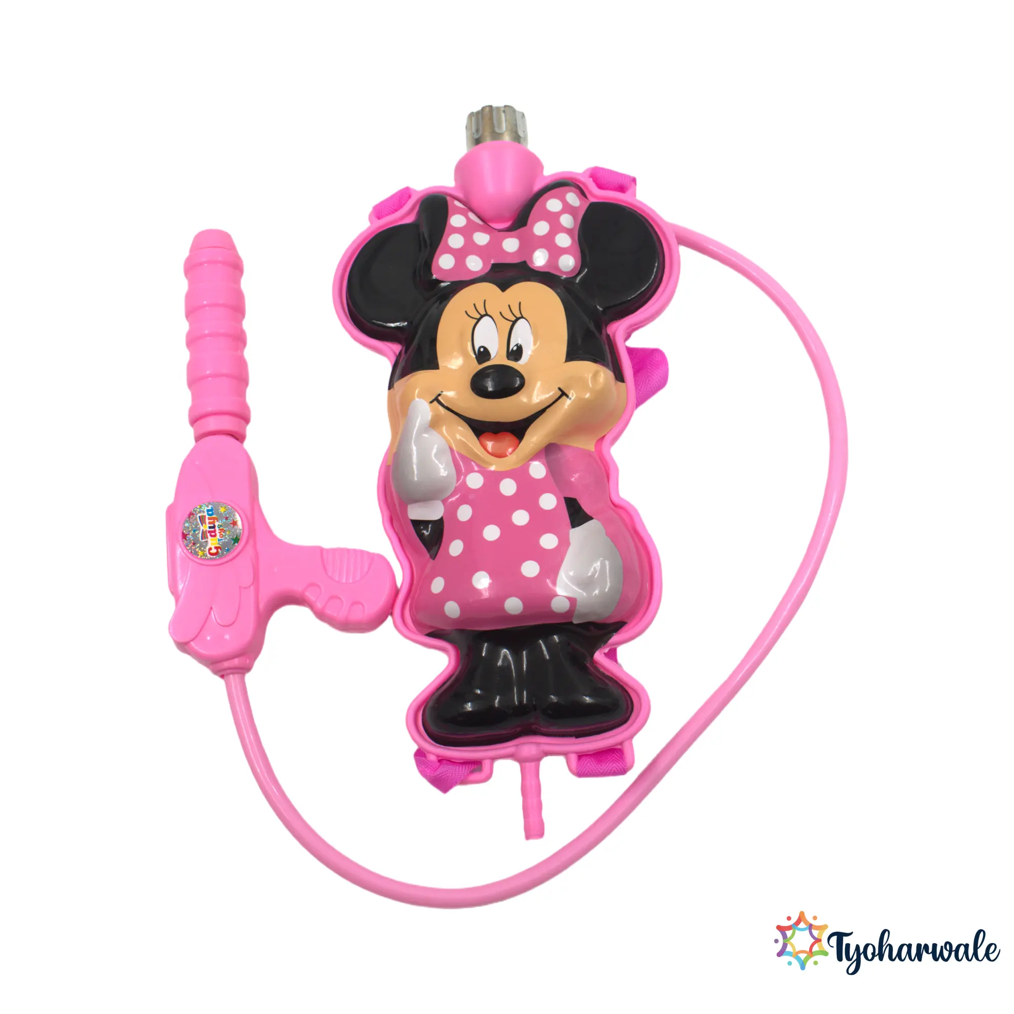 Cartoon Mouse Girl Backpack Water Gun for Kids | Large Capacity Holi Pichkari Tank Toy | Cute Festival Spray Water Gun |