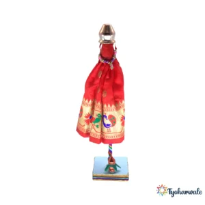 12” Gudi for Gudi Padwa decoration | Maharashtrian festival decor | Small Traditional Gudi Padwa Showpiece for Home & Pooja Setup |
