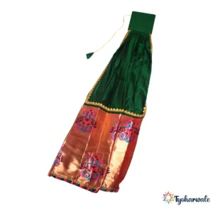 Single Layered Gudi Cover for Gudi Padwa | Ready Made Cloth | Traditional Maharashtrian Gudi Cover | Khun & Paithani Style for Home Entrance or Balcony |
