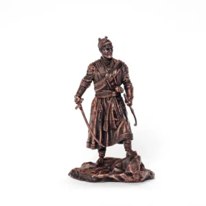 Chhatrapati Sambhaji Maharaj Antique Copper Sculpture 6 Inch | Statue for Home, Office Decor & Gifting Item |