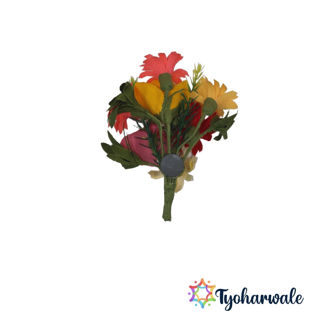 Handmade Flower Bunch Fridge Magnet | flower bunch fridge magnet | Colorful Floral Refrigerator Décor for Kitchen & Office | Eco-Friendly Decorative Magnet for Home Use