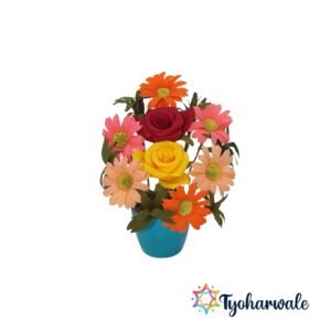 Eco-Friendly Flower Bouquet Fridge Magnet | Handmade Floral Refrigerator Magnet | Colorful Decorative Fridge Accessory for Home & Office | Decorative Floral Magnet for Kitchen Décor, Festive Decoration & Gifting