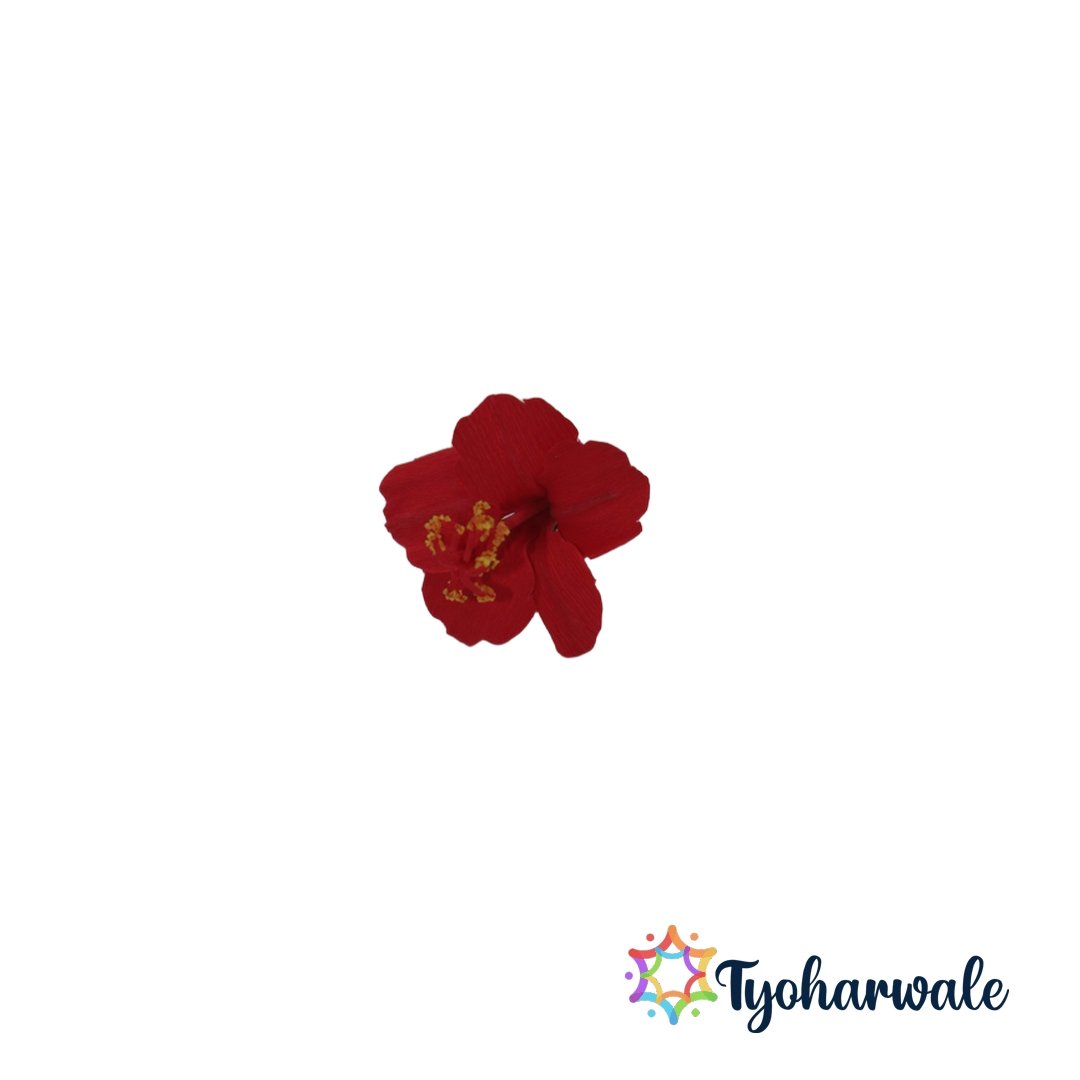 Artificial Hibiscus Floral Décor for Temple Styling | Handmade Traditional Flower Decoration for Pooja Room, Mandir & Festive Home Décor