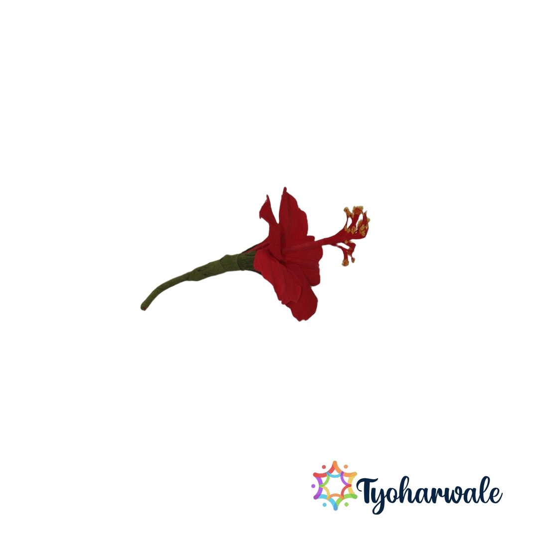 Artificial Hibiscus Floral Décor for Temple Styling | Handmade Traditional Flower Decoration for Pooja Room, Mandir & Festive Home Décor