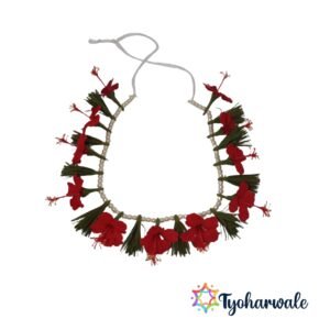 Traditional Hibiscus Flower Haar | Handmade Floral Garland for Pooja, Festivals, Wedding Decoration & Home temple  Styling