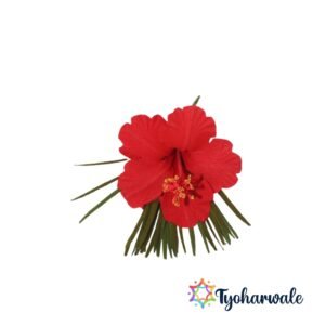 Handcrafted Durva and Hibiscus Décor for Ganpati Festival | Traditional Ganesh Pooja Floral Decoration for Temple & Home Styling