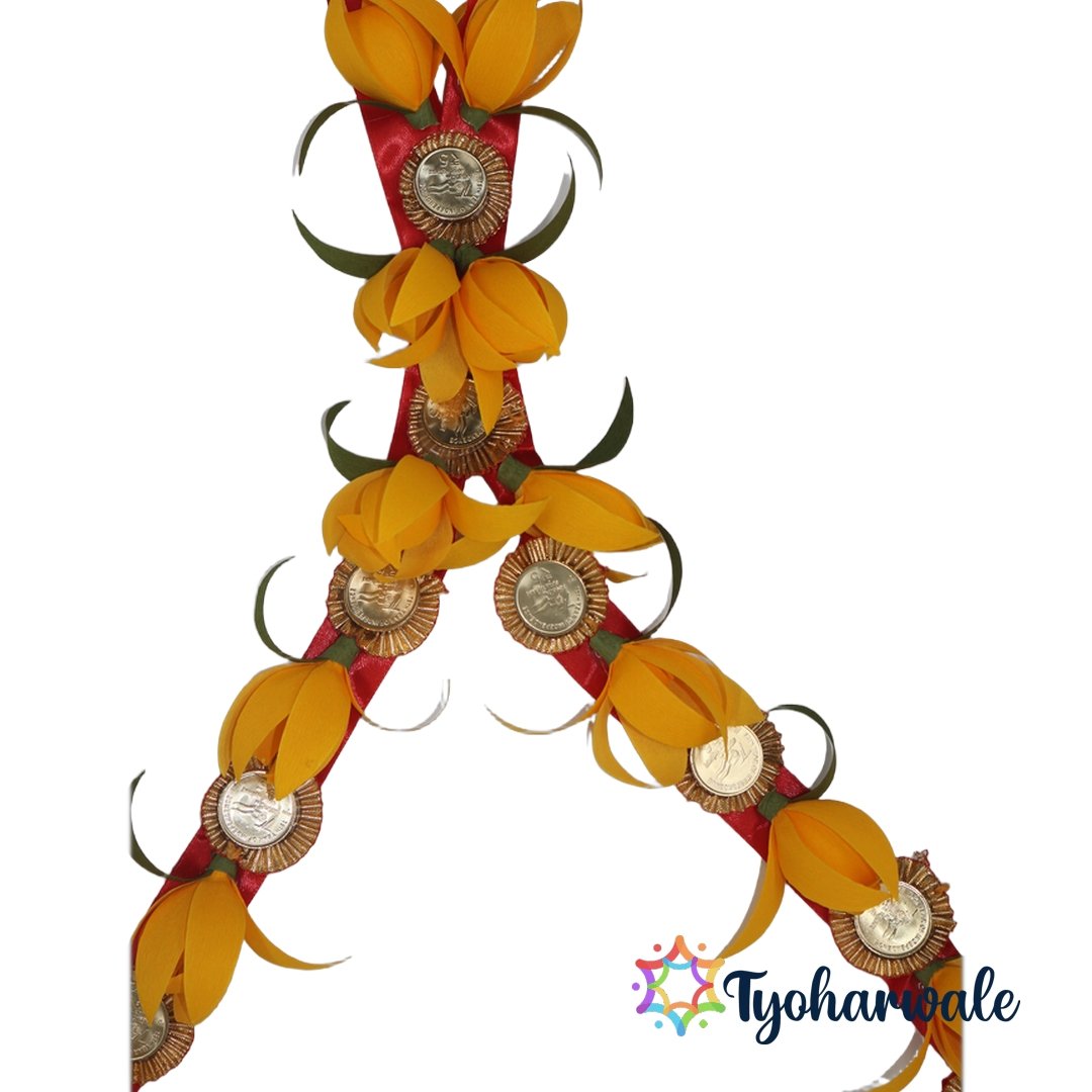 Artificial Flower Haar for Traditional Decoration | Handmade Floral Garland for Festivals, Pooja, Wedding Décor & Home Entrance Styling