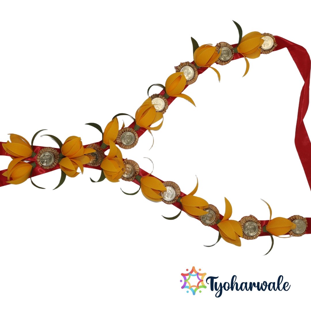 Artificial Flower Haar for Traditional Decoration | Handmade Floral Garland for Festivals, Pooja, Wedding Décor & Home Entrance Styling