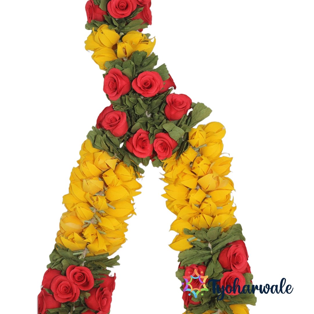 Handmade Floral Garland for God Idol Decoration | Traditional Flower Haar for Temple, Pooja, Mandir & Spiritual Décor