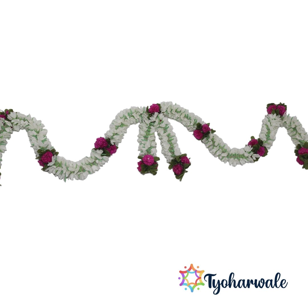 Decorative Floral Toran for Entrance & Wall Décor | Handmade Eco-Friendly Flower Hanging for Festivals, Pooja, Door Decoration & Home Styling