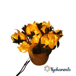Lighting Floral Arrangement for Home Décor | Handmade Decorative Flower Lighting Piece for Festivals, Table Styling & Indoor Decoration