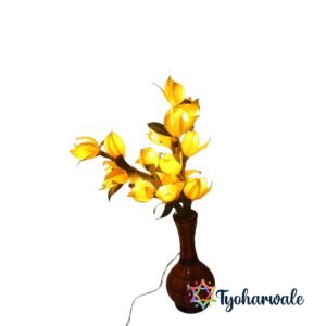 Designer Floral Light Vase | floral light vase | Eco-Friendly Handmade Decorative Lighting Piece | Floral Vase Décor for Living Room, Festivals & Table Decoration
