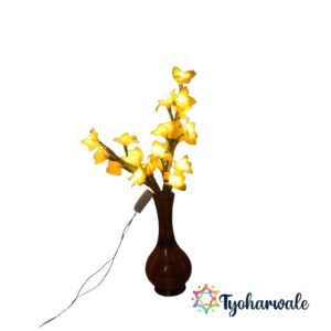 Eco-Friendly Flower Light Vase | Handmade Floral Lighting Décor for Festive Home Decoration | Decorative Vase for Diwali, Pooja & Table Styling