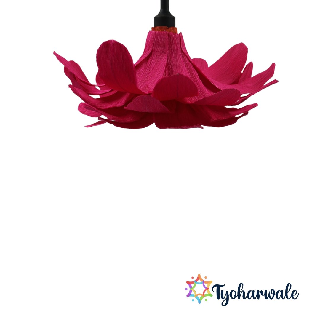 Handmade Giant Flower Lighting Décor | Eco-Friendly Decorative Floral Light for Home Interiors, Festivals & Indoor Celebration Styling