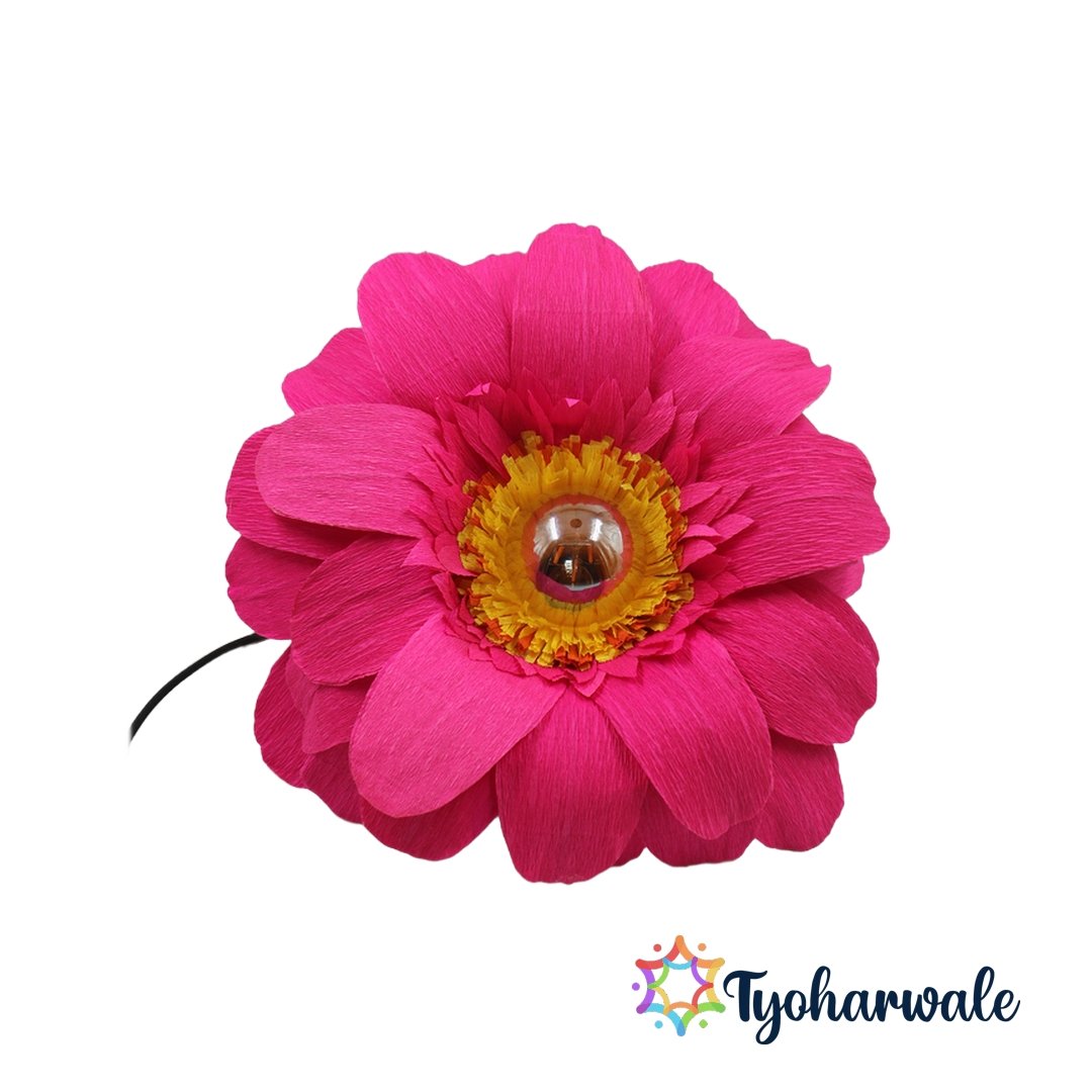 Handmade Giant Flower Lighting Décor | Eco-Friendly Decorative Floral Light for Home Interiors, Festivals & Indoor Celebration Styling