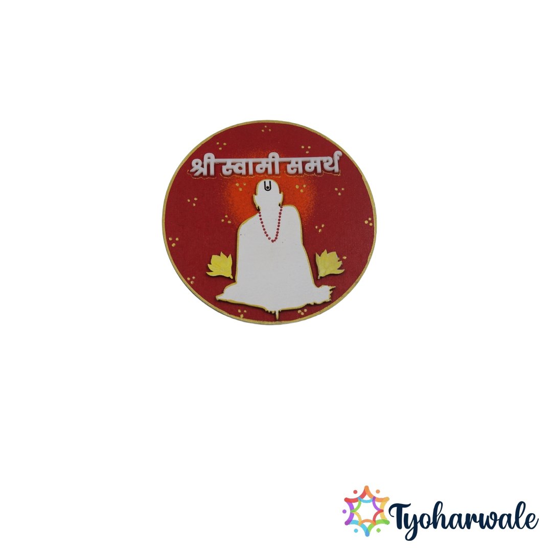 Shree Swami Samartha Fridge Magnet for Home & Kitchen | swami samarth fridge magnet Spiritual Refrigerator Décor for Pooja Room, Office & Devotional Gifting