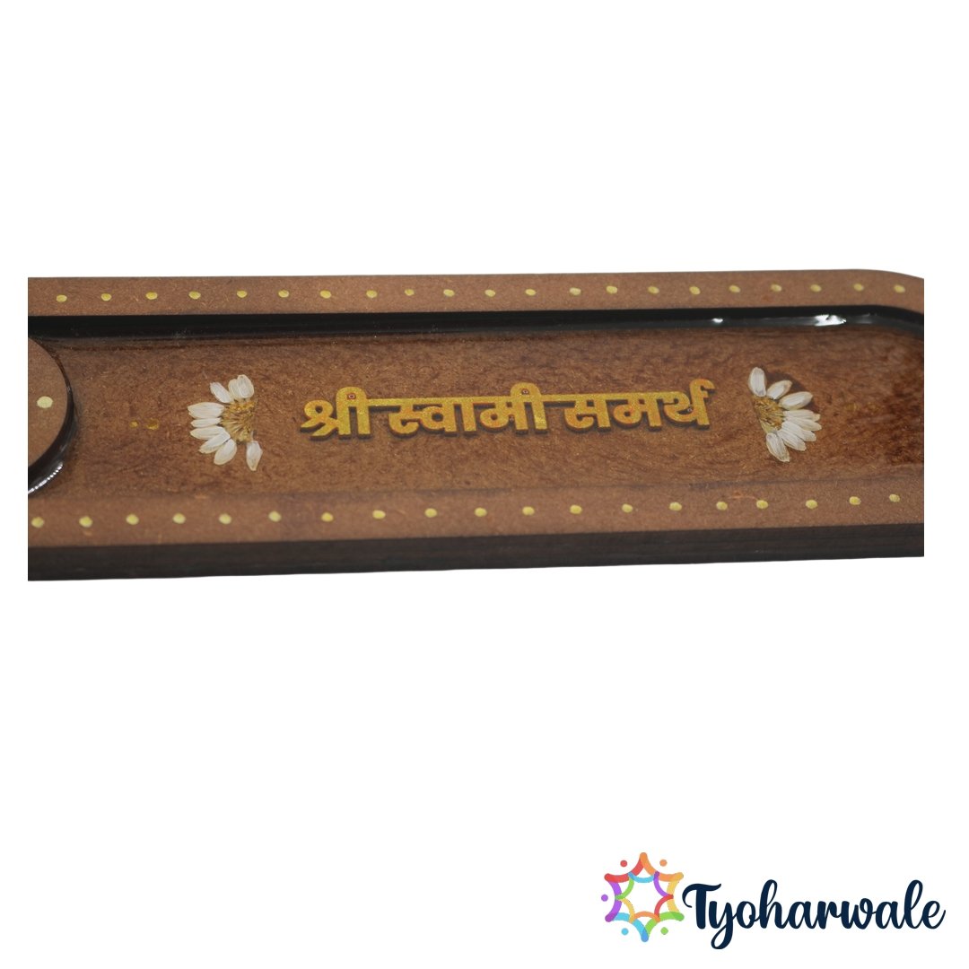 Shree Swami Samarth Incense Stand for Pooja Room | swami samarth incense stand Spiritual Agarbatti Holder for Home Temple, Prayer Rituals & Meditation Use
