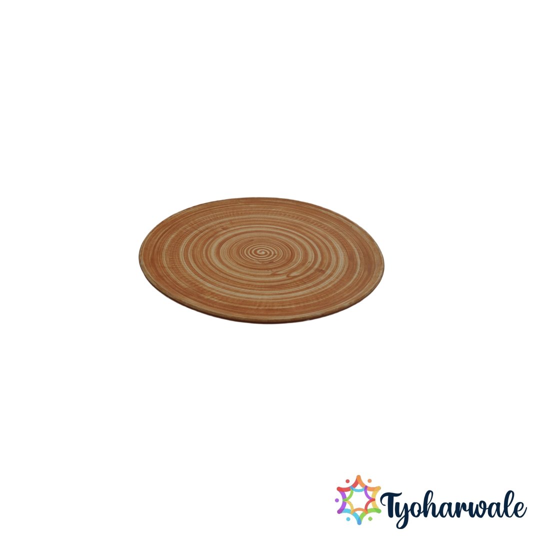 Large 11-inch traditional clay tawa for family-sized rotis and dosas.