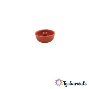 Traditional orange tealight holder for Diwali and pooja décor.