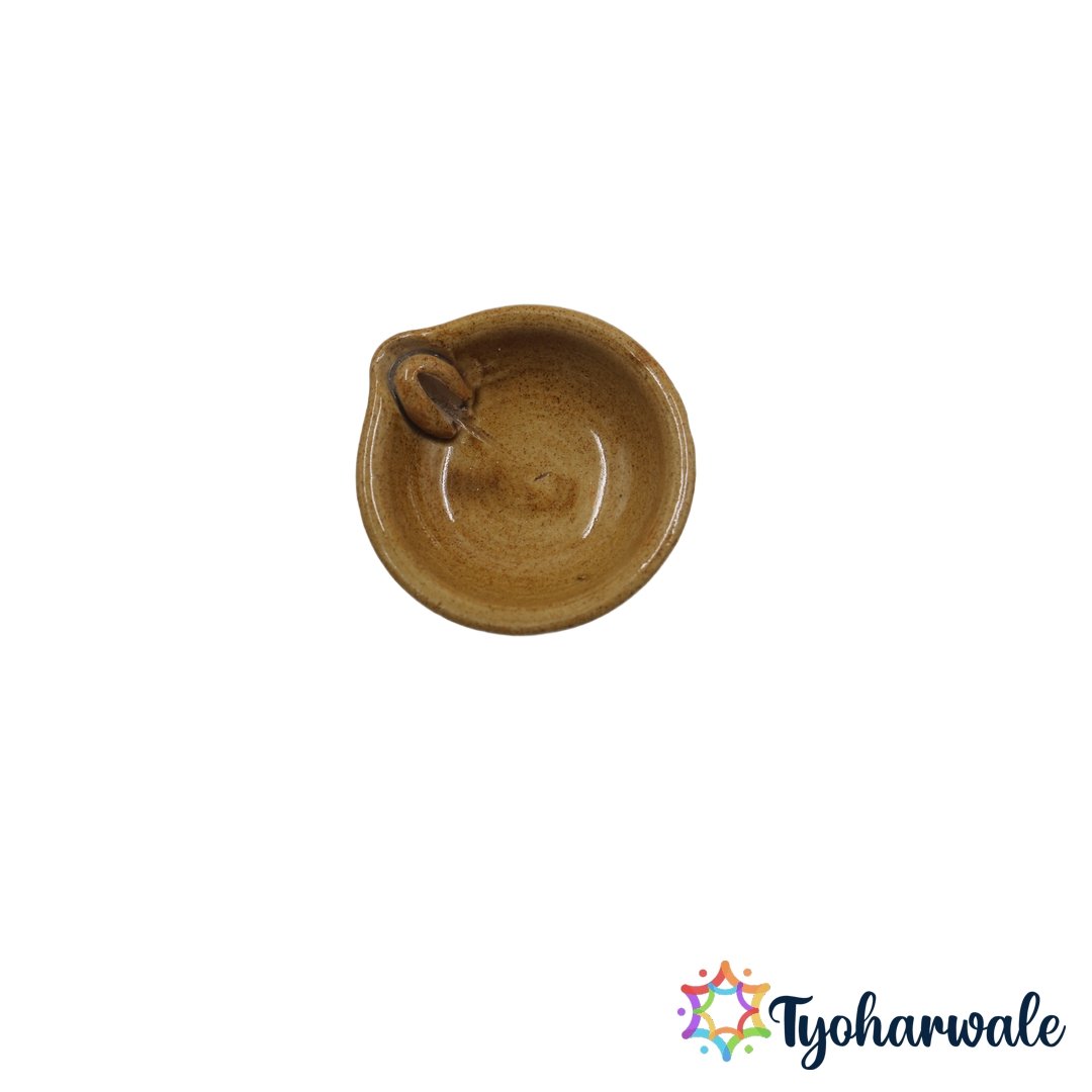Angan Diya Yellow | Decorative clay diya for Diwali & Pooja Décor | Traditional festive diya for Rangoli & Home Decoration