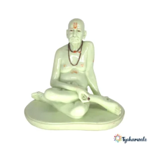 Swami Samarth Idol (radium)10' | Marble Dust Resin Murti | Shri Swami Samarth Statue | Home Mandir Murti | Daily Pooja Idol | Religious Gift