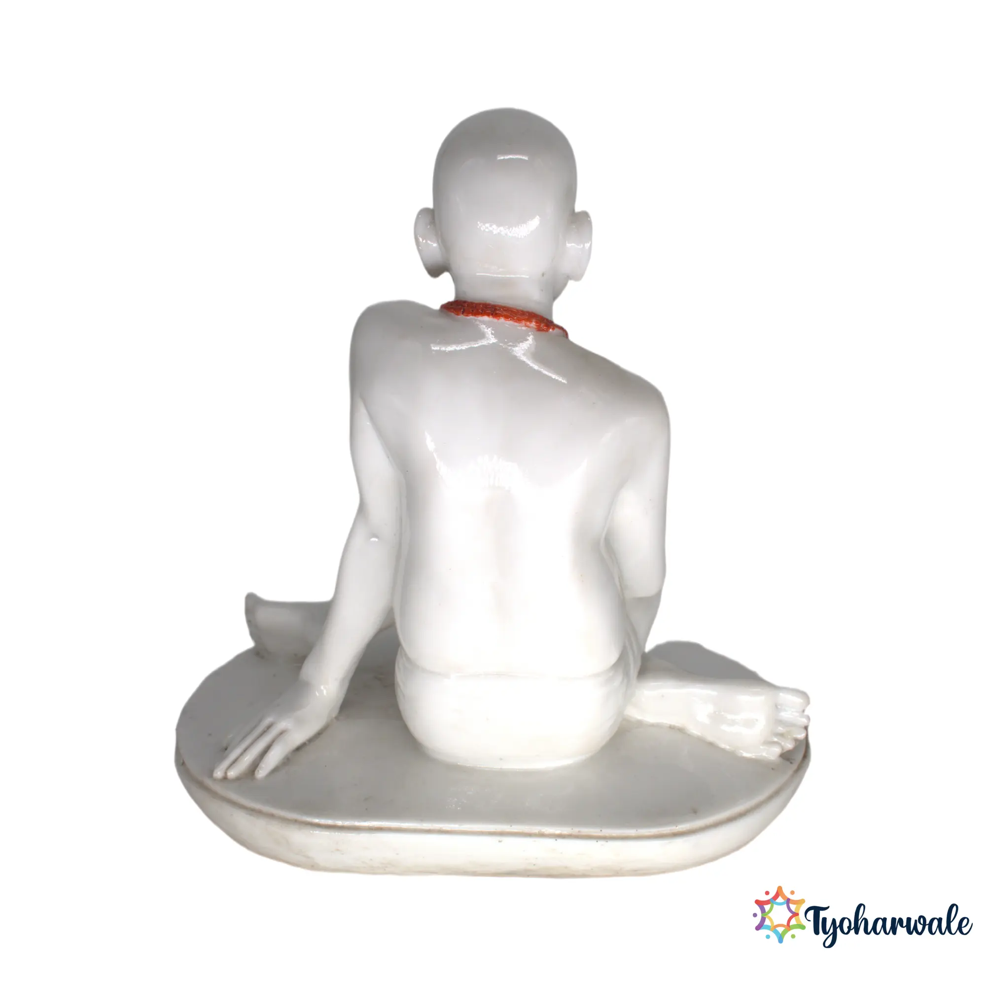 Shri Swami Samarth Idol (White Classic)9' | Marble Dust Resin Murti | Swami Samarth Statue for Home Mandir | Daily Pooja Idol | Religious Gift | Traditional Murti