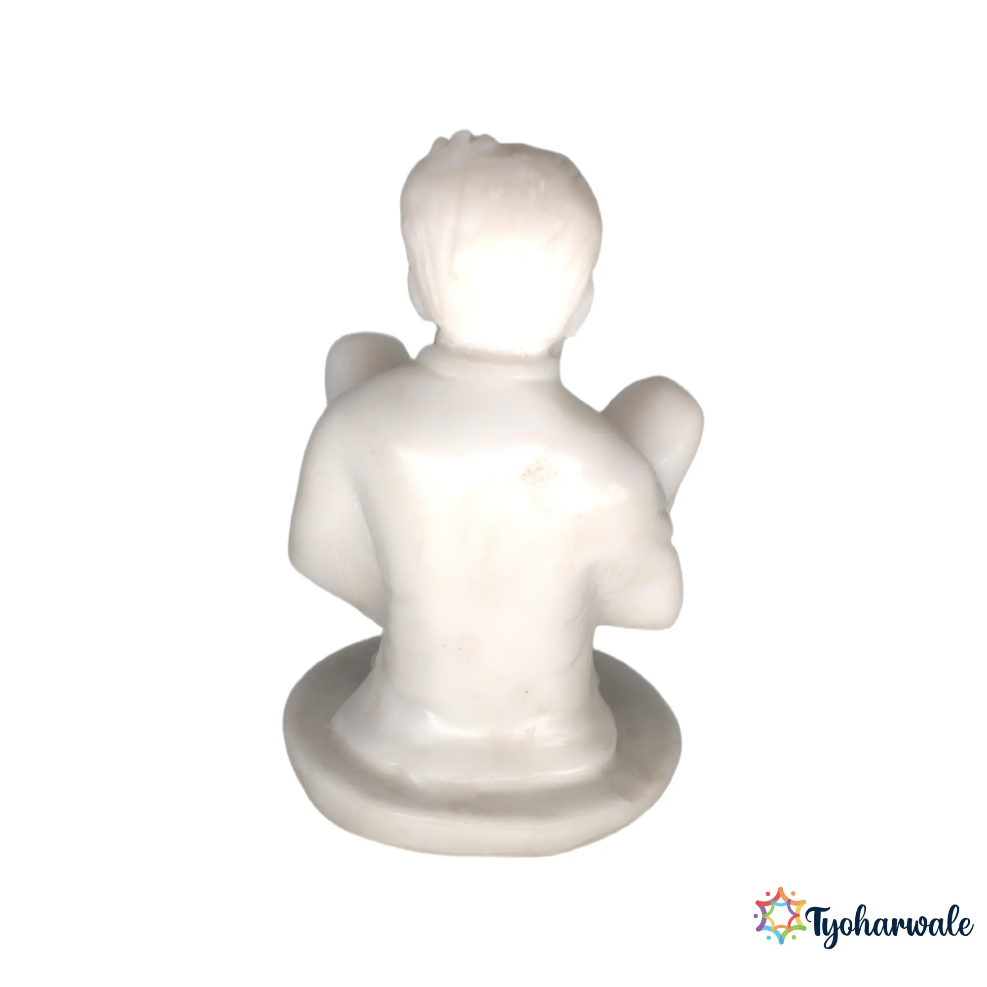 Shankar Maharaj Idol (White Finish)4.5' | Marble Dust Resin Murti | Sadguru Shankar Maharaj Statue | Home Mandir Idol | Daily Pooja Murti | Religious Gift