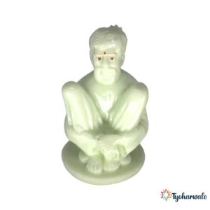 Shankar Maharaj Idol (Radium Green Finish) 4' | Marble Dust Resin Murti | Sadguru Shankar Maharaj Statue | Home Mandir Idol | Daily Pooja Murti | Religious Gift